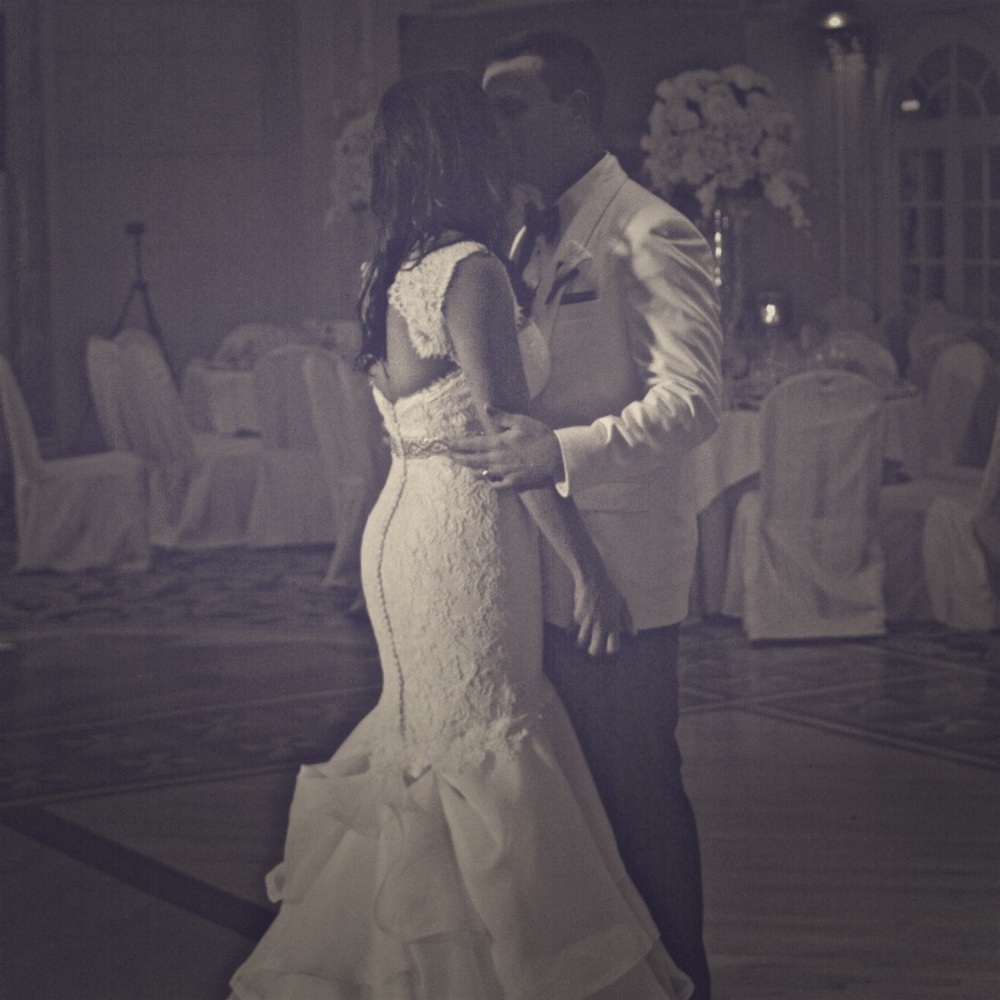 Wedding gown with bolero and veil